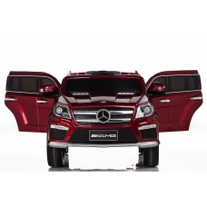 Rivertoys Детский электромобиль Mercedes-Benz GL 63 вишневый матовый кожа C999CP-RED-matt
