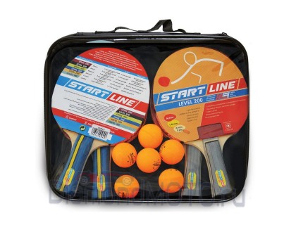 Набор StartLine 200x2 (4 ракетки, 6 мячей, сумка на молнии)