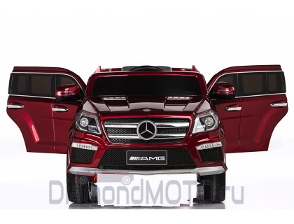 Rivertoys Детский электромобиль Mercedes-Benz GL 63 вишневый матовый кожа C999CP-RED-matt