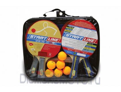 Набор StartLine 200x2 (4 ракетки, 6 мячей, сетка, сумка на молнии)