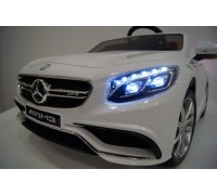 Mercedes-Benz S63 (ЛИЦЕНЗИОННАЯ МОДЕЛЬ) с дистанционным управлением белый +комплект резины