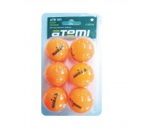 ATB101 Мячи для настольного тенниса Атеми 1, оранж., 6 шт.