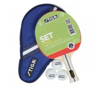 Набор композитных ракеток для настольного тенниса STIGA STREAM  (1 ракетка, 3 мяча, чехол)
