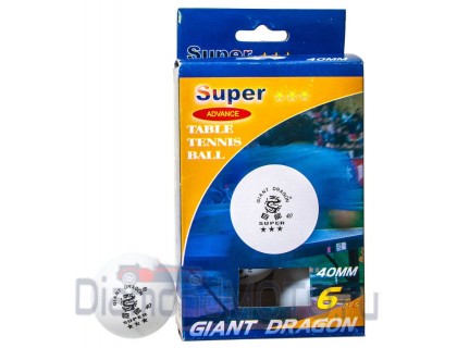 Комплект мячей для настольного тенниса Super Advance (6 мячей), белые