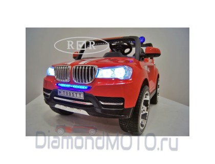 RiVer-AuTo Детский электромобиль BMW T005TT с дистанционным управлением (ПОЛНЫЙ ПРИВОД), р.Красный