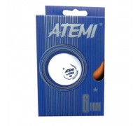 Мячи для настольного тенниса Atemi 1 белые, 6 шт.