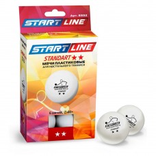 Мячи Standart для настольного тенниса 1 упаковка (6 мячей), белые
