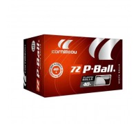 Теннисные пластиковые мячи Cornilleau P-Ball 40+ (белые), 72 шт.
